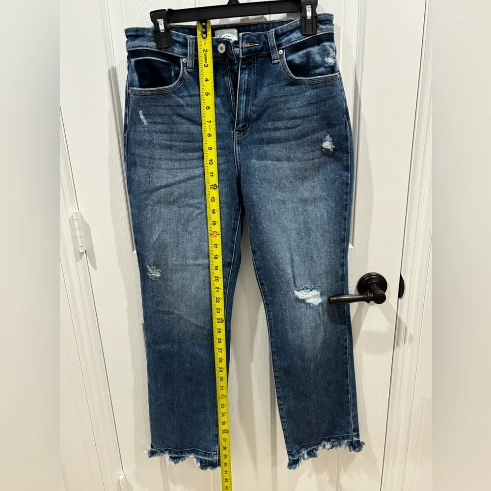 KanCan Dark Blue Distressed Boyfriend Jeans - Picture 11 of 11